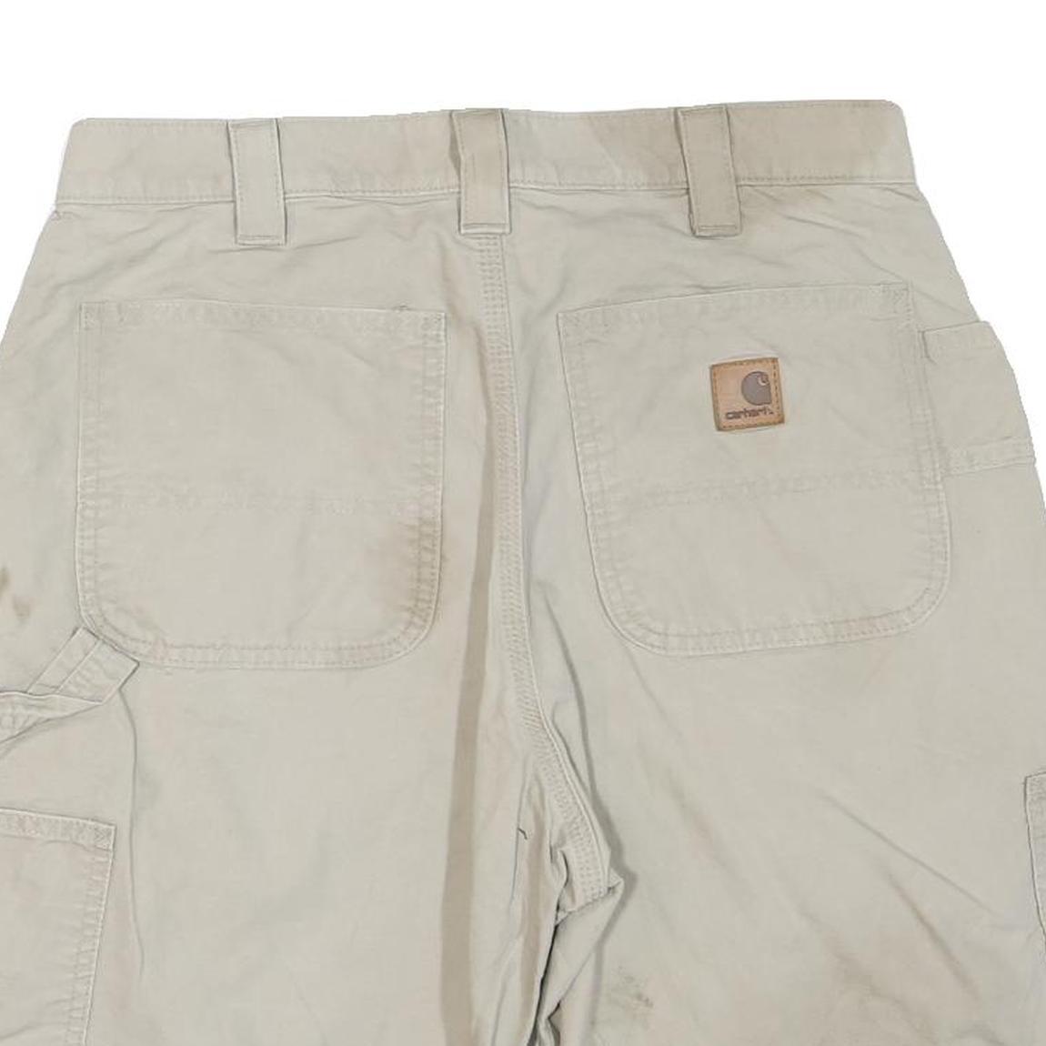 CARHARTT Mens Shorts Beige Casual M W32 Durable Cotton Blend Workwear