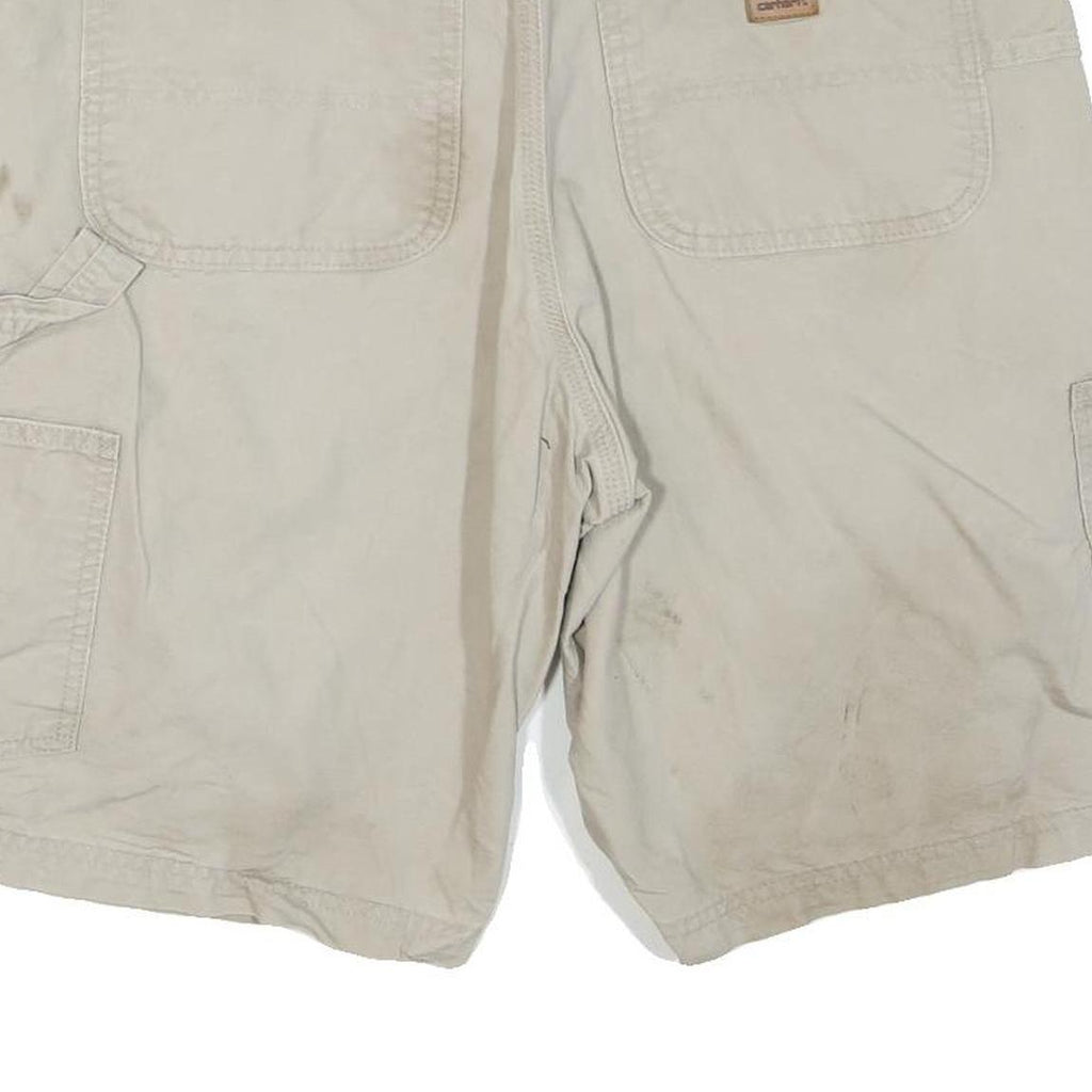 CARHARTT Mens Shorts Beige Casual M W32 Durable Cotton Blend Workwear