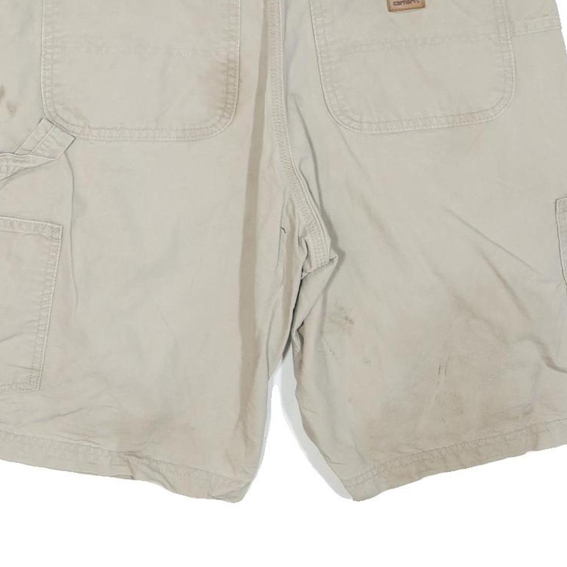 CARHARTT Mens Shorts Beige Casual M W32 Durable Cotton Blend Workwear