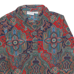 ALFRED DUNNER Womens Red Paisley Printed Shirt Long Sleeve Collared M Polyester