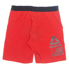 REEBOK Mens Sports Shorts Red Relaxed M W32
