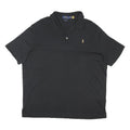 POLO RALPH LAUREN Mens Black Short Sleeve Plain XL Cotton Blend Polo Shirt
