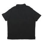 POLO RALPH LAUREN Mens Black Short Sleeve Plain XL Cotton Blend Polo Shirt