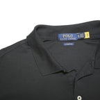 POLO RALPH LAUREN Mens Black Short Sleeve Plain XL Cotton Blend Polo Shirt