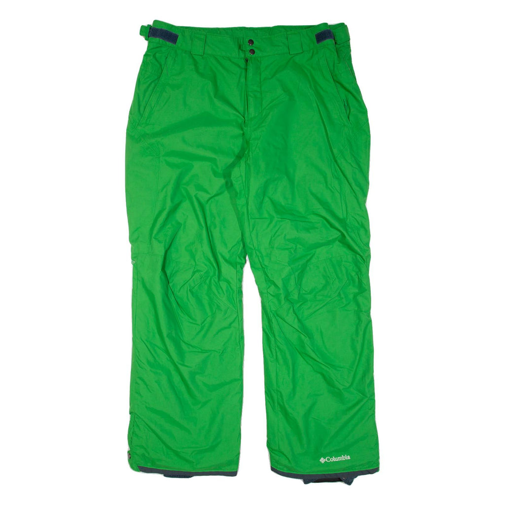 COLUMBIA Insulated Mens Trousers Green Relaxed Bootcut Nylon W40 L31