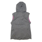 JACK WOLFSKIN Womens Grey & Pink Outdoor Gilet UK 12 Polyester Sleeveless Zip