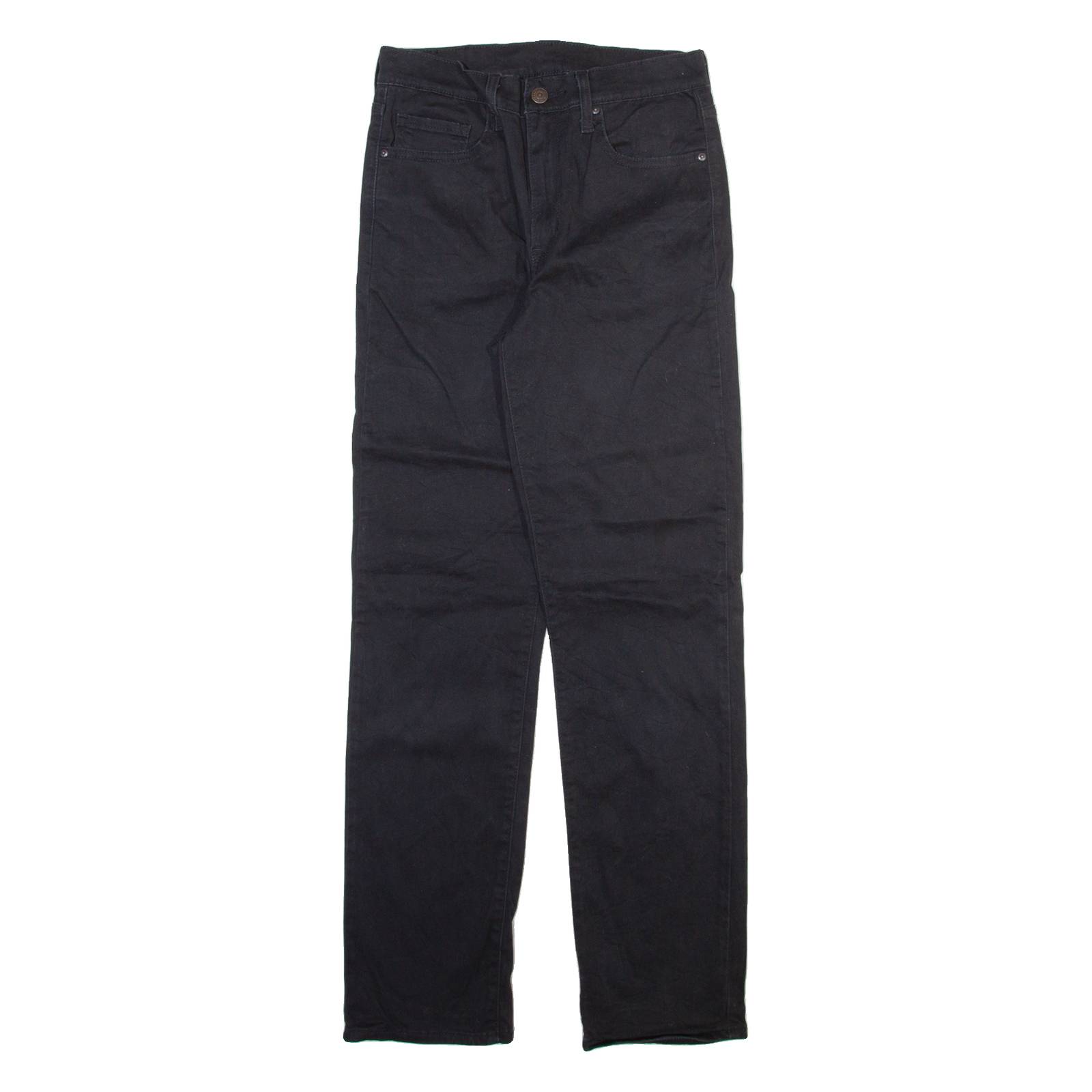 LEVI'S Womens Trousers Black Regular Straight W28 L30