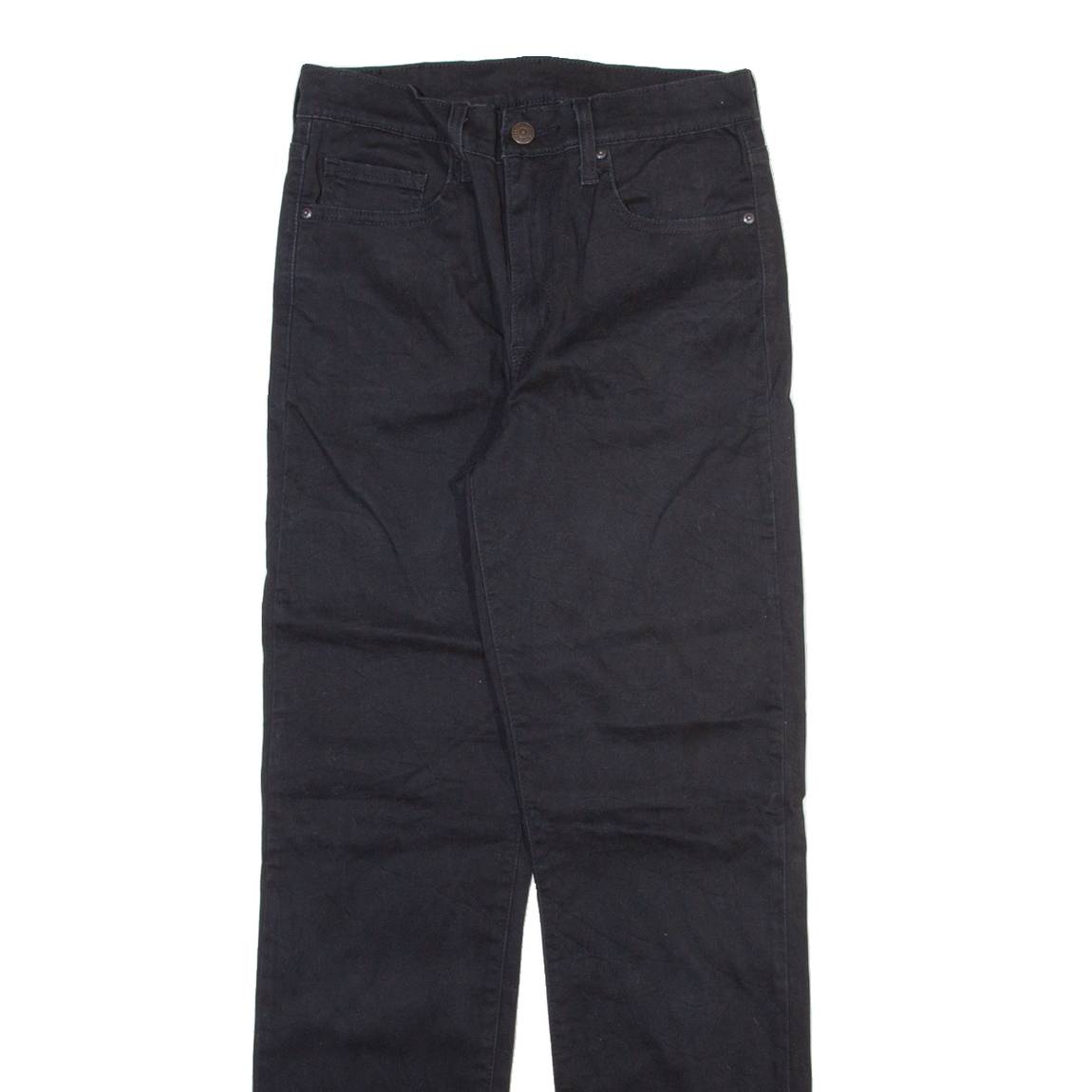 LEVI'S Womens Trousers Black Regular Straight W28 L30