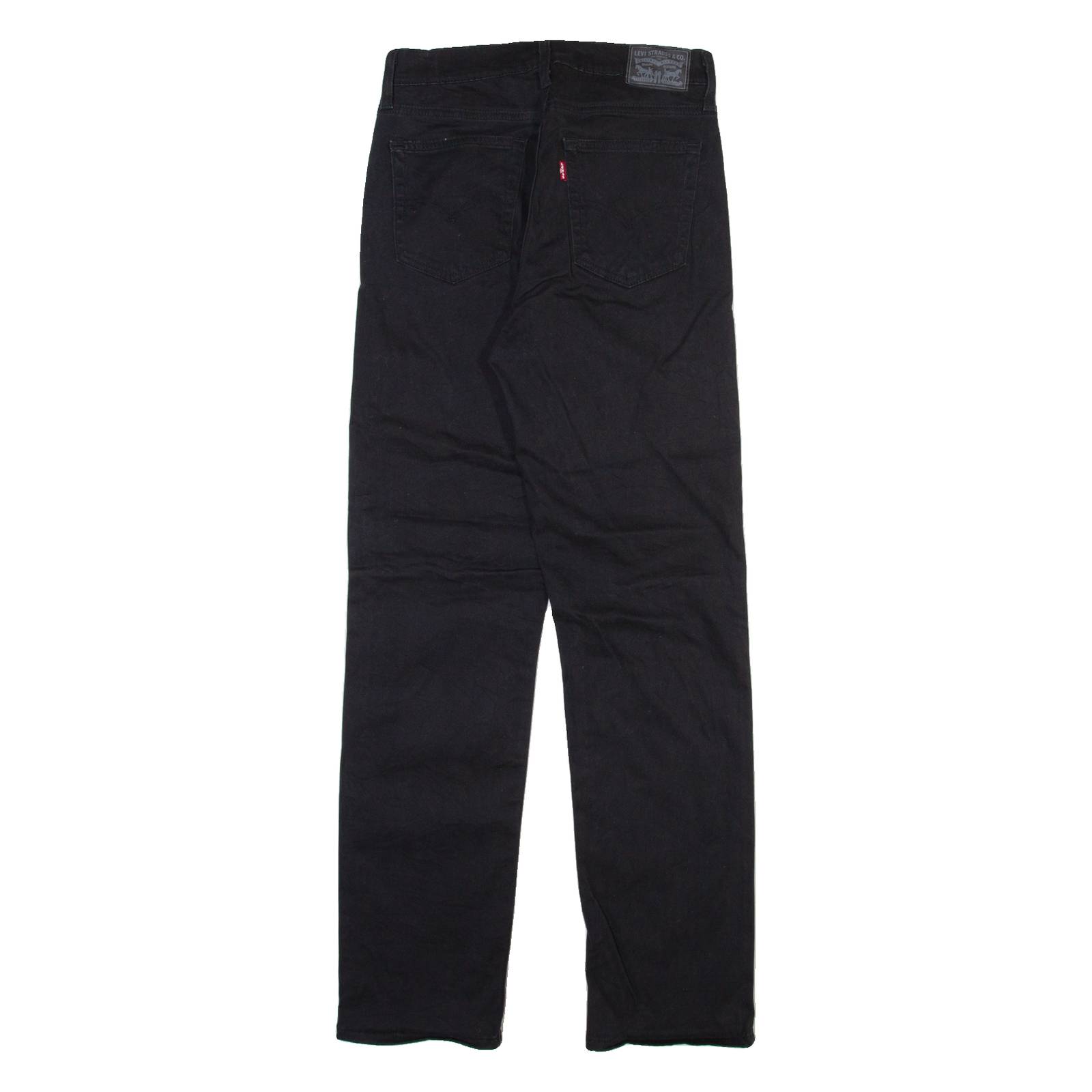 LEVI'S Womens Trousers Black Regular Straight W28 L30