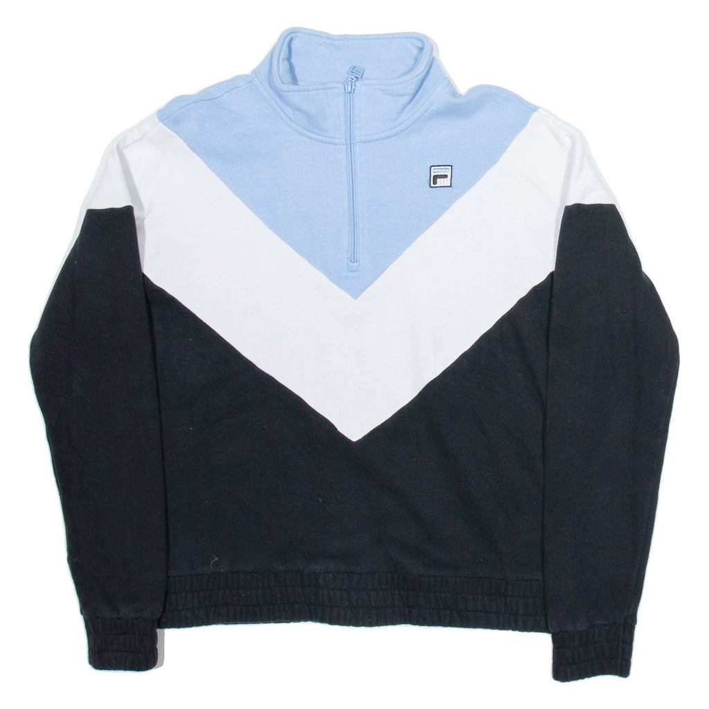 FILA Womens Sweatshirt Black 1/4 Zip M