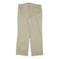 DICKIES Womens Regular Beige Cotton Blend Trousers W36 L30 Classic Zip Pocket