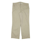 DICKIES Womens Regular Beige Cotton Blend Trousers W36 L30 Classic Zip Pocket