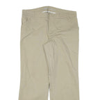 DICKIES Womens Regular Beige Cotton Blend Trousers W36 L30 Classic Zip Pocket