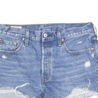 LEVIS Womens Shorts Blue Casual Denim M W29 Distressed Classic Fit
