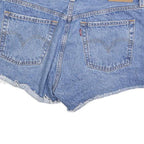 LEVIS Womens Shorts Blue Casual Denim M W29 Distressed Classic Fit