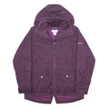 COLUMBIA Womens Purple Hooded Jacket L Polyester Zip Outdoor Casual