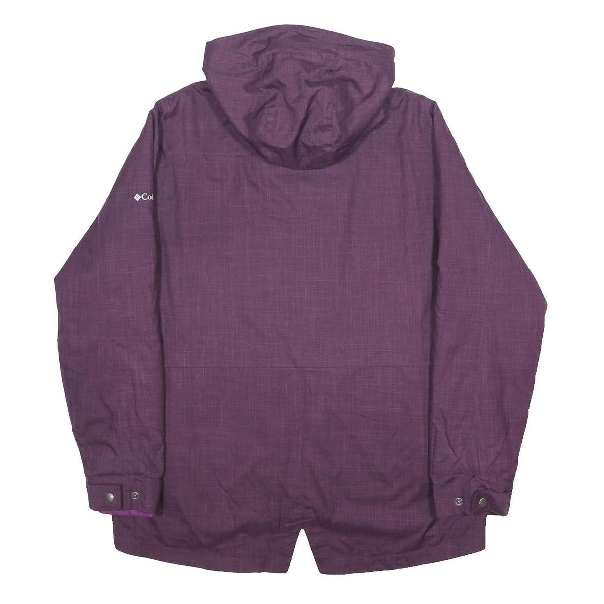 COLUMBIA Womens Purple Hooded Jacket L Polyester Zip Outdoor Casual