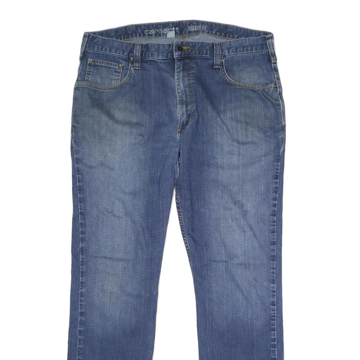 CARHARTT Mens Jeans Blue Relaxed Straight Denim Medium W38 L32 Classic Workwear
