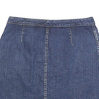 LIZ CLAIBORNE Womens Blue Denim Mini Cotton Blend Skort Size M Zip Pockets