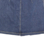 LIZ CLAIBORNE Womens Blue Denim Mini Cotton Blend Skort Size M Zip Pockets