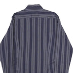 TED BAKER Mens Blue Striped Shirt M Cotton Casual Long Sleeve Button Shirt