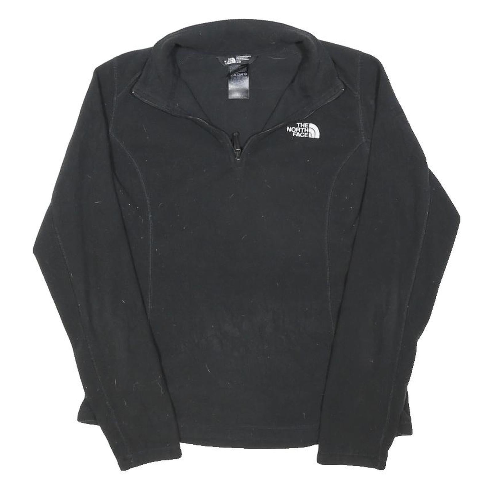 THE NORTH FACE Womens Black Plain Pullover Jumper Crew Neck Polyester Blend M