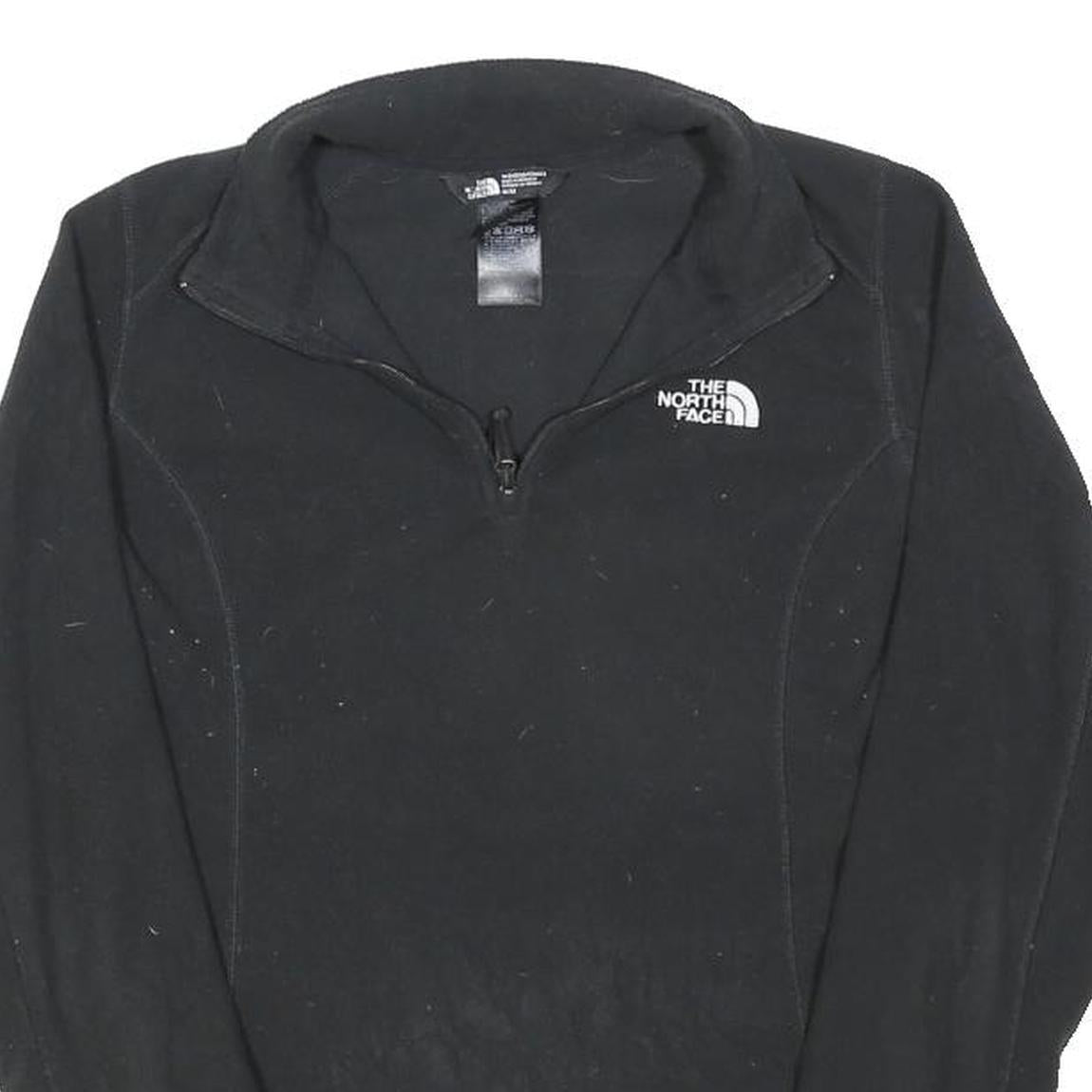 THE NORTH FACE Womens Black Plain Pullover Jumper Crew Neck Polyester Blend M