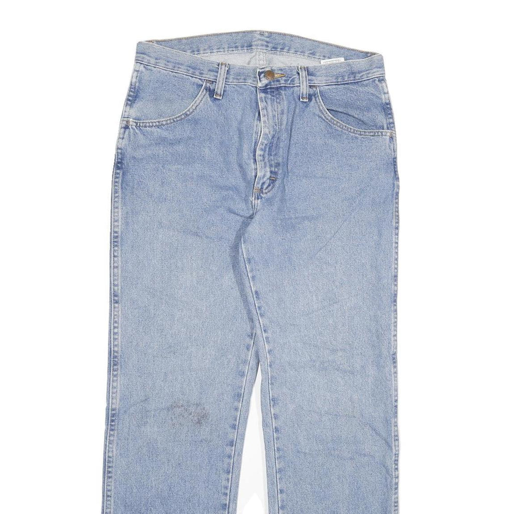 DICKIES Mens Regular Fit Straight Leg Denim Light Blue W32 L32 Cotton Blend Zip