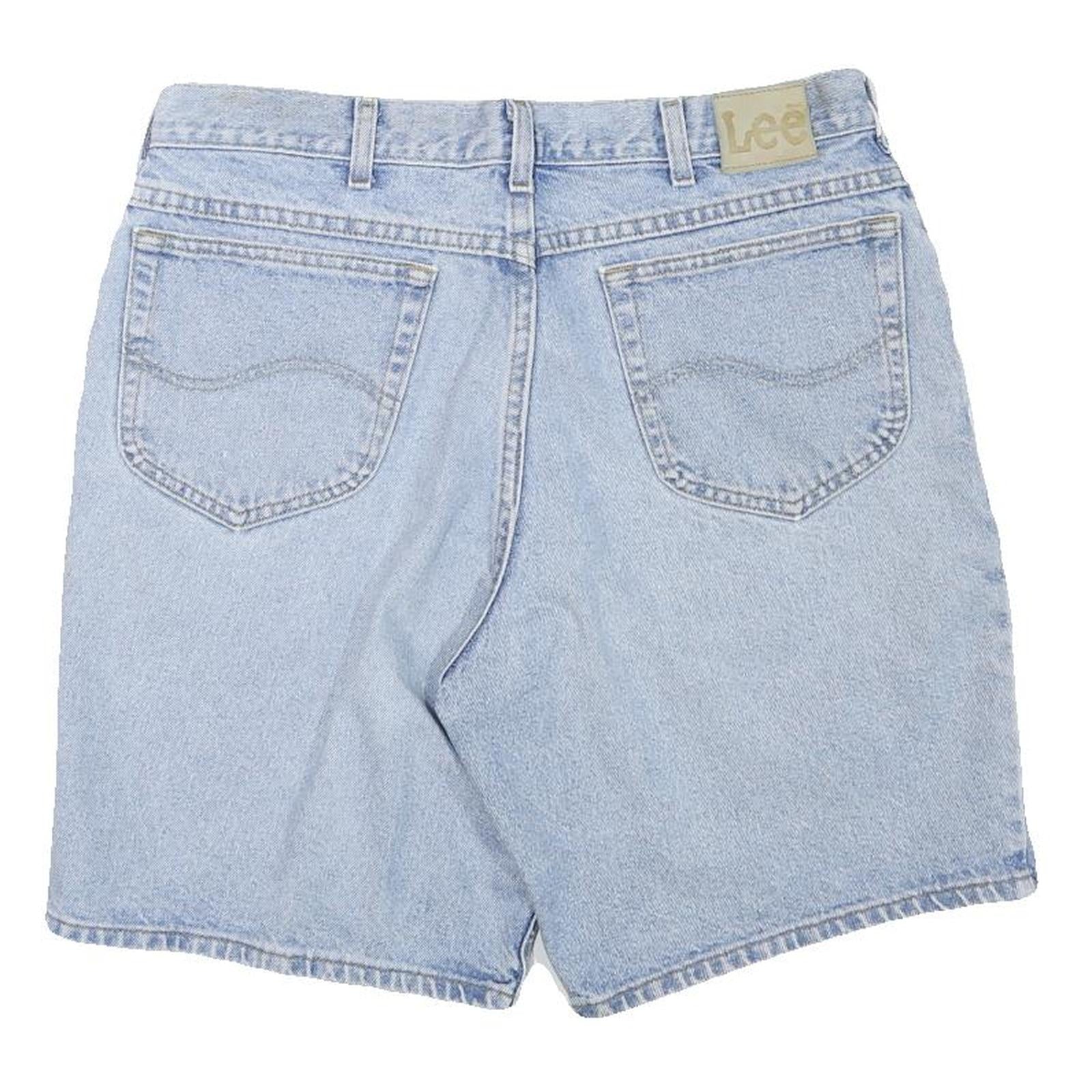 LEE Mens Denim Blue Cotton Blend Casual Shorts L W32 Classic Fit Summer
