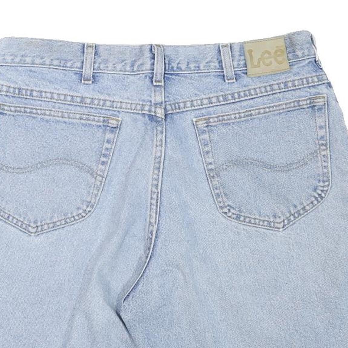 LEE Mens Denim Blue Cotton Blend Casual Shorts L W32 Classic Fit Summer