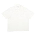 CATHY CHE Womens White & Cream Shirt XS Button Front Embroidered Lace