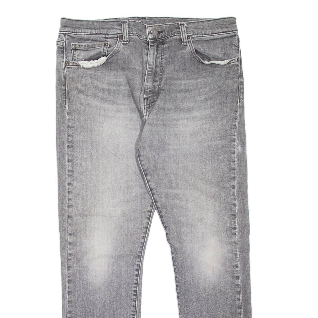 LEVI'S 512 BIG E Jeans Mens Grey Slim Tapered Stone Wash W33 L28