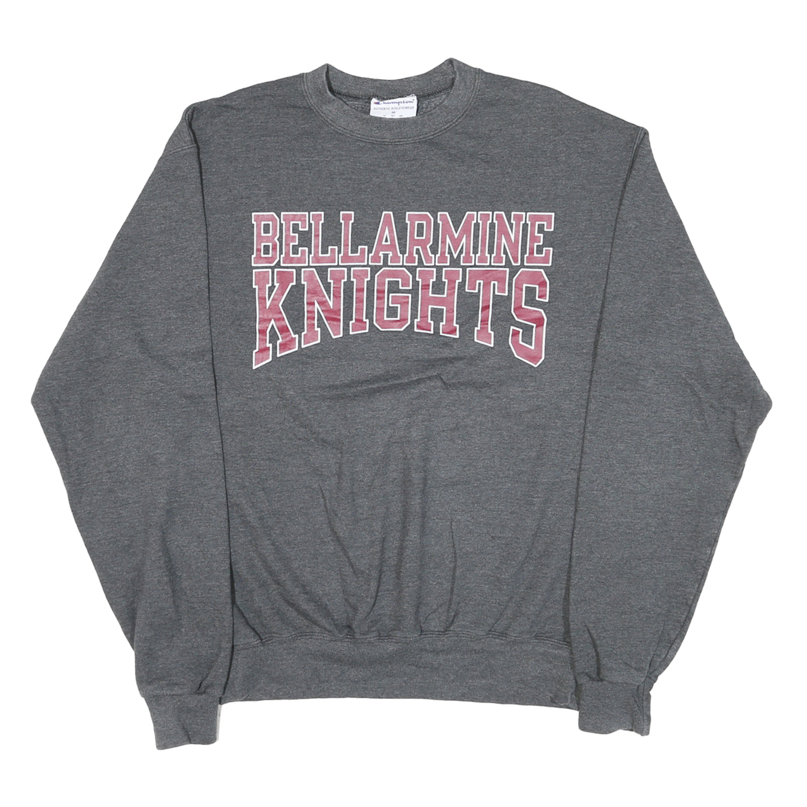 CHAMPION Mens Grey Bellarmine Knights Crew Neck M Cotton Blend Sweatshirt