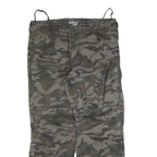 LS EAST Mens Cotton Blend Camouflage Regular Fit Straight Leg Trousers W40 L32