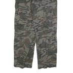 LS EAST Mens Cotton Blend Camouflage Regular Fit Straight Leg Trousers W40 L32