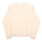 FILA Womens Cream Sweatshirt Crew Neck L Cotton Blend Logo Embroidered