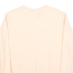 FILA Womens Cream Sweatshirt Crew Neck L Cotton Blend Logo Embroidered