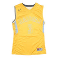 NIKE Womens Yellow & Light Blue Raiders Graphic Sleeveless V-Neck Top M