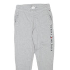 TOMMY HILFIGER Womens Joggers Grey Slim Tapered M W28 L27 Logo Print