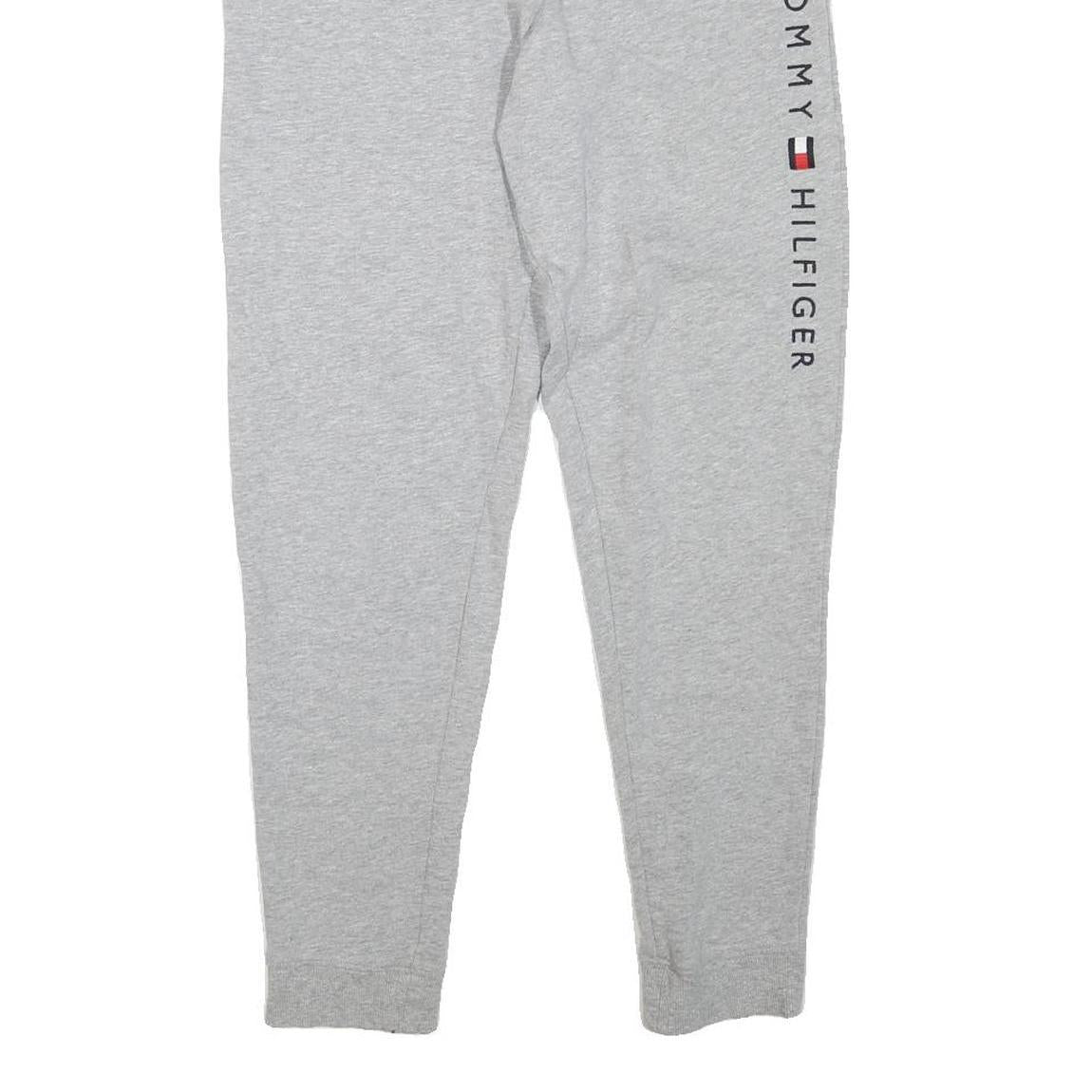 TOMMY HILFIGER Womens Joggers Grey Slim Tapered M W28 L27 Logo Print