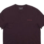 CALVIN KLEIN JEANS Mens Burgundy T-Shirt M Short Sleeve Crew Neck Logo Print