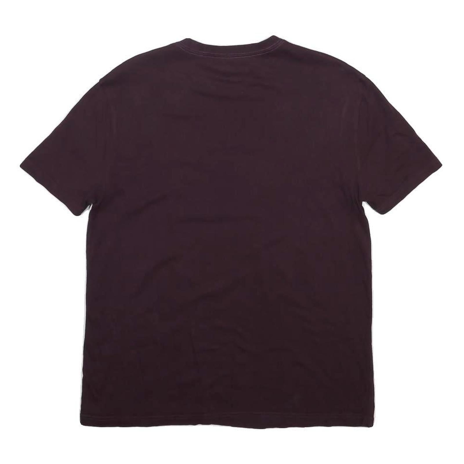 CALVIN KLEIN JEANS Mens Burgundy T-Shirt M Short Sleeve Crew Neck Logo Print