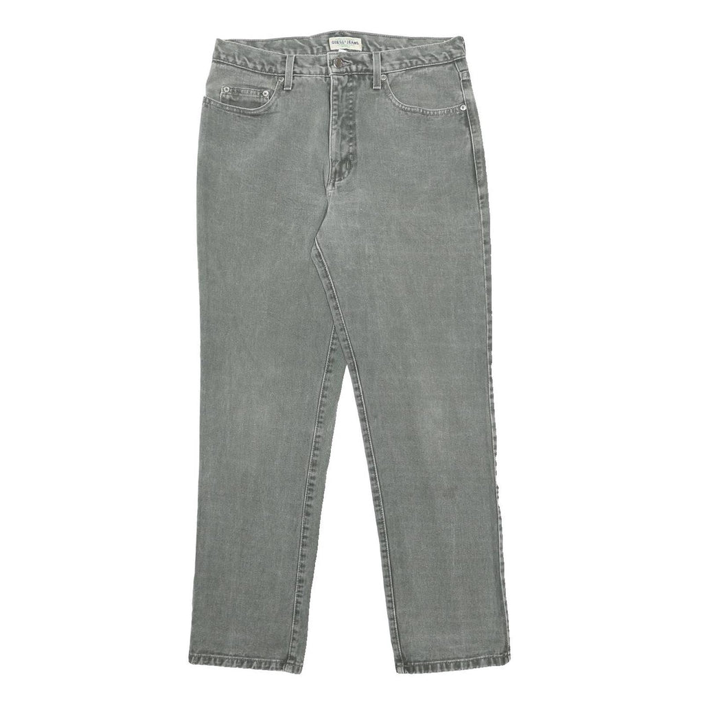 GUESS Mens Slim Grey Denim Jeans W32 L30 Classic Zip Closure Casual Wear