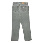 GUESS Mens Slim Grey Denim Jeans W32 L30 Classic Zip Closure Casual Wear
