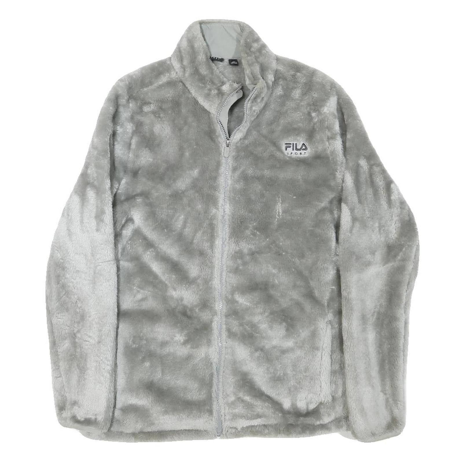 FILA Womens Grey Sport Jacket XL Polyester Blend Fleece Zip Casual Comfort