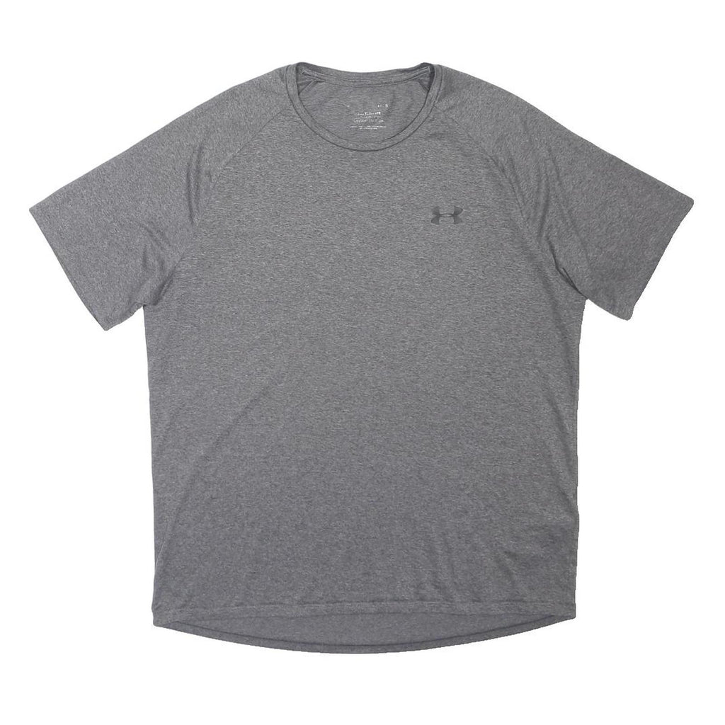 UNDER ARMOUR Mens Grey Athletic T-Shirt M Short Sleeve Crew Neck Sportswear