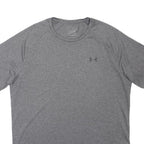 UNDER ARMOUR Mens Grey Athletic T-Shirt M Short Sleeve Crew Neck Sportswear