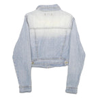 VERSACE JEANS COUTURE Mens Blue Denim Button Jacket XS Cotton Distressed