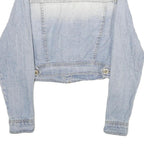 VERSACE JEANS COUTURE Mens Blue Denim Button Jacket XS Cotton Distressed