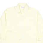 ROYAL KNIGHT Mens Yellow Shirt L Classic Cotton Blend Long Sleeve Formal Button